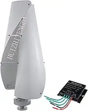 HUIZHITENGDA 9000W Magnetic Suspension Vertical Wind Turbine,12V 24V 48V with MPPT Controller Low RPM Spiral Vertical Wind Turbine for Home Farm Boat(White)