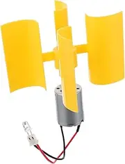 Mipcase Wind Turbine Motor Wind Generator Generator Turbines Vertical Turbine Vertical Generator Turbine Generator Teaching Tool Wind Generator Model Abs Yellow