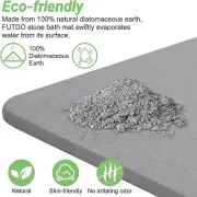 FUTDO Stone Bath Mat, Natural Premium Diatomaceous Earth, Non Slip Shower Mat