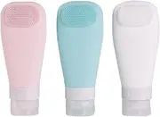 WOFASHPURET 3Pcs Creative Travel Storage Bottles Leakproof Empty Shampoo and Cosmetic Containers Lightweight Bristle Applicator for Easy Use for Toiletries and Travel