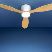52 Inch Devanti Ceiling Fan DC Motor w/Light w/Remote - Light Wood