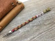 Bug's Homemade Beaded Designer Roach Clip 6” Long “Princess” Pinks w/Crown