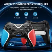 STK-7038 Wireless Switch Pro Controller, Customizable Bluetooth Gamepad