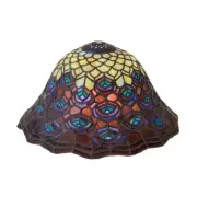 Meyda Lighting 12"W Tiffany Peacock Feather Shade, AMB/GR/BL/VL - 23958