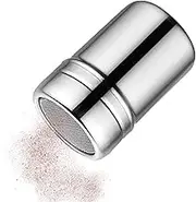 Powder Sugar Shaker Duster, Stainless Steel Fine Mesh Sturdy and Durable Duster for Sugar, Salt, Spices and Cocoa, Kitchen Decorating Tool for Cooking and Baking