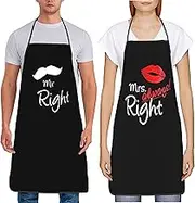 2Pcs Funny Bibs Cooking Kitchen Aprons Women Men Chef Gifts For Valentines Day,Anniversary,Birthday,Party