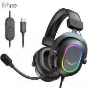 Gaming Headset with Mic Over-Ear Headphones 7.1 Surround Sound Game Movie Music