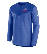 Buffalo Bills Pullover Mens Small Nike Sideline Lockup Half Zip Royal Blue