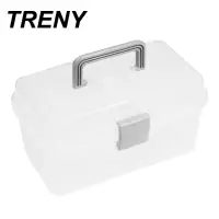 在飛比找momo購物網優惠-【TRENY】小商品雙層收納箱(工具箱、零件盒)