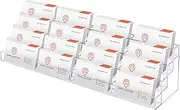 Hoteam Acrylic Business Card Holder for Desk Multiple Business Card Holders 16 Slot 4 Tier Large Business Card Organizer Business Card Display Rack Clear Plastic Business Card Stand for Home (1 Pcs)