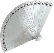 [Generic] Full Metal Hand Held Fan, Stainless Steel Kungfu Folded Handmade Fan, Easy To Carry Self-Weapon - Emergency Window Breaker & Self-Defense Tool, Heavy-Duty 860g Design