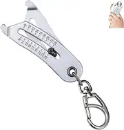 [Generic] Potable Precise Thread Size Checker Keychain,Bolt Size Finder Keychain,Scomeri Thread Checker,Nut And Bolt Thread Checker,Thread Size Verification Tool,Quick Hand Measuring Tool,Nut Size Finder (1pcs)