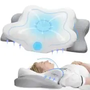 Cervical Pillow for Neck & Shoulder Pain Relief Sleeping - Ergonomic Contour ...