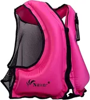 Naxer Inflatable Snorkel Vest PFD Kayak Life Jackets Vests for Adults 90lb-220lb Easy Swimming and Kayaking