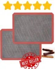 Perforated Silicone Baking Mats, 2 PCS Eclair Silicone Mat for Half Sheet AUS