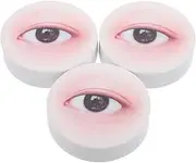 MOTHNUR 3pcs Eyelash Extension Training Mannequin Head Kit Realistic Eye Shape for Practice Durable Lash Replacement Eyelids for Beginners Salon Displays Easy to Use and Clean