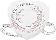 Fitness Measuring Tape Tape Measure Bmi Wheel Calculator Bmi Scale Handheld Plicometro Weight Watcher Points Book Fat Percentage Measurer Fat Measurement Device Plastic White