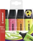STABILO BOSS ORIGINAL Highlighter - Wallet of 4 Assorted Colours Multicoloured