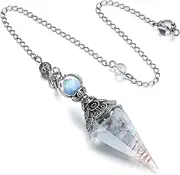 Jovivi 6 Facet Healing Crystal Pendulums for Dowsing Divination 7 Chakra Reiki Healing Wicca Dowsing Balancing Spiritual Resin Gemstone Point Pendant Pendulums