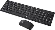 jojofuny Ergonomic Wireless Keyboard Mouse Set 2.4g Ultra-Thin Portable Keyboard for Computer Phone Tablet Compatibility