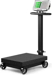 660Lb Industrial Floor Platform Scale with Wheels Computing Digital Scale with A