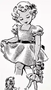 5451 Vintage Design GIRL/DOLL DRESS Pattern to Crochet (Reproduction)