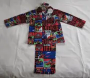Essendon Bombers AFL Boys W16 Mascot Printed Flannel Pyjama Set Size 3 New