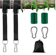 Tree Swing Hanging Straps Kit, 2 Pcs Swing Hanging Straps,Outdoor Swing Hanging Seat Safety Belt,for Tree Swing Seat, Hammock and Plank, with 2 Tree Protector, 2 Screw Lock Carabiner(3 Meters X 5cm)