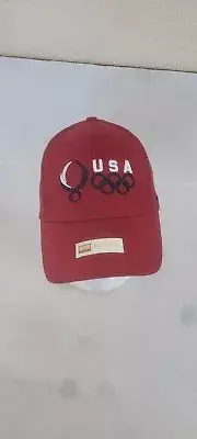 Nike USA Olympic Swoosh Flex Hat Stretch Fit Nwot Red