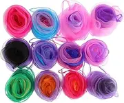 [NIYANGLE] Colorful present Scarf Play Scarves Tulle Scarves Trick Silk Scarves Dancer Festival Juggling Performance Scarves Dance Scarf Play Silk Chiffon Color