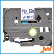 Brother TZe-253 Label-Making Tape Blue on White
