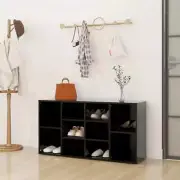NNEVL Shoe Bench Black 103x30x54.5 cm Chipboard