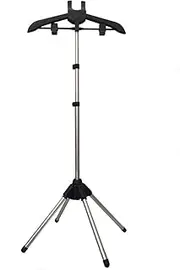Rluii Garment Hanger/Drying Rack/Handheld Clothes Steamer Holder/Fabric Steamer Ironing Steamer Bracket/Pants Hanger/Telescopic Folding Hanger/Garment Steamer Accessories (Black)