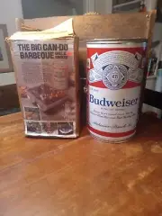 Vintage Big Can Do Budweiser Beer Can BBQ Barbeque Grill And Smoker Tailgate New