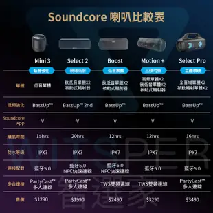 Soundcore Select 2 防水藍牙喇叭｜ 音魅眾聲 解放自由低音｜WitsPer智選家