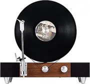 Turntable Record Player Portable Wireless Speed Vinyl Record Player with Speakers Classic Built Cover Bluetooth Card Radio Black Vintage Style Recorder Every Family