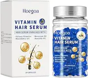 Vitamin Hair Serum Capsules, 30 Pieces, Enriched with Vitamins, Moroccan Oil, Macadamia Oil, Avocado Oil