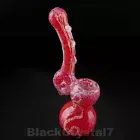 6" Handmade Lava Red Marble Teeth Bubbler Sherlock Tobacco Smoking Bowl Pipes
