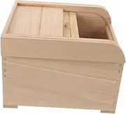 OFFSCH Solid Wood Rice Box Food Storage Container Rice Storage Bin Bins for Kitchen Storage Boxes with Lids Food Containers with Lids Rice Bucket Storage Containers Wooden Beige