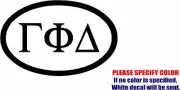 Gamma Phi Delta Sorority Oval Graphic Die Cut decal sticker Car Truck Boat 7"