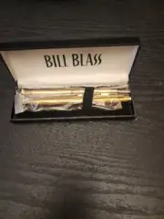 Vintage Gold Tone Bill Blass Pen & Mechanical Pencil Boxed Gift Set