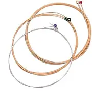 Acoustic Guitar Strings 85/15 Bronze Corrosion 6 Strings Set Medium Light Gauge (.012-.054) Gold One Size