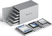 Yottamaster 5 Bay RAID Hard Drive Enclosure, External Aluminum USB3.0 RAID Enclosure for 2.5"/3.5" SATA HDD/SSD, Support 5x16TB, DAS Support RAID 1/3/5/10/JBOD/CLONE with Cooling Fan [PS500RU3]