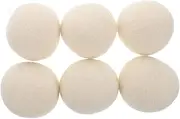 GARVALON 6 Pack Anti-Static Wool Softener Prevent Wrinkles Tangle Free Laundry Helper Natural Fabric Softener Wool Balls for Washing Machine Dryer
