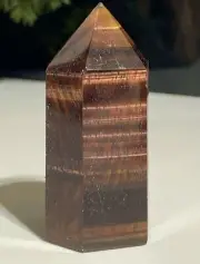 Beautiful Tigers Eye Crystal Point Healing Stone Obelisk Tower Quartz Stone