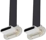 ChenYang USB C Short Flat Cable USB 2.0 Type C Dual 90 Degree Angled PD 65W Fast Charge Data Extension Cable 75MM