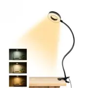 48 LEDs Clip on Desk Lamp 360°Flexible Reading Table Light USB Clamp Night Light