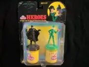 VINTAGE 1995 BATMAN FOREVER Play-Doh Heroes Batman and Riddler UNOPENED Rare