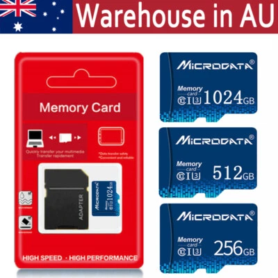 Micro SD Card 128/256GB/1TB Card Mobile Phone Tablet Class 10 SDXC U3 TF Memory