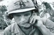 Vietnam War Photos -- Soldier Helmet Art